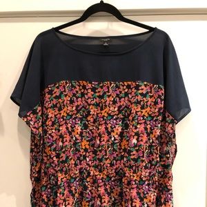 Ann Taylor peplum floral blouse